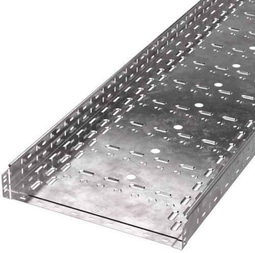 Лоток перфорированный Промрукав Стандарт 500х80х3000 сталь 1,0мм фото Лоток перфорированный Промрукав Стандарт 500х80х3000 сталь 1,0мм картинка